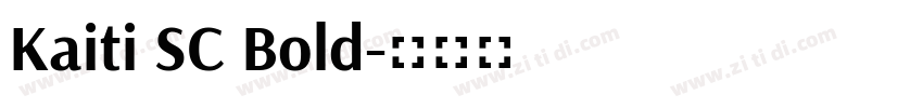 Kaiti SC Bold字体转换